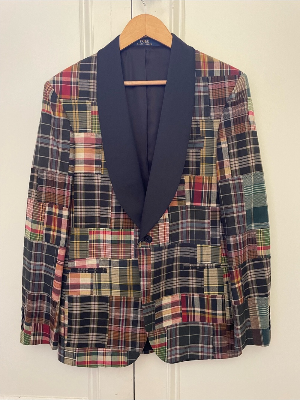 Polo by Ralph Lauren Madras Tuxedo Jacket NWOT